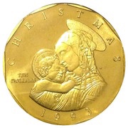 10 Dollars Christmas 1993, Marshall Islands, 1993 reverse image