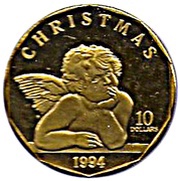 10 Dollars Christmas 1994, Marshall Islands, 1994 reverse image