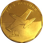 10 Dollars F9F-2 Panther reverse image