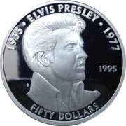 50 Dollars Elvis Presley, Marshall Islands, 1995 reverse image