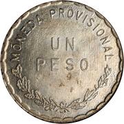 1 Peso Provisional Government, Mexico, 1915 reverse image