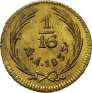 1⁄16 Real "Medio Octavo" Federal Coinage reverse image