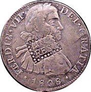 8 Reales LINARES - Insurgent countermarked coinage obverse image