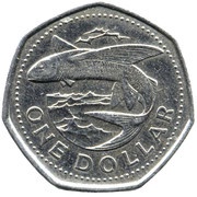 1 Dollar - Elizabeth II small type; non-magnetic reverse image