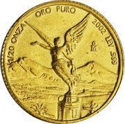 1⁄20 Onza "Libertad", Mexico, 2000-2021 reverse image
