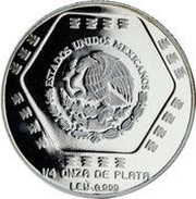 1 Nuevo Peso Chaac Mool - 1/4 oz Silver Bullion obverse image
