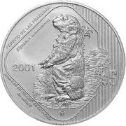 5 Pesos Perrito de las Praderas, Mexico, 2001 reverse image