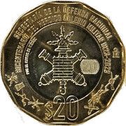 20 Pesos Military Academy reverse image