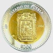 100 Pesos Puebla - Gold and Silver Proof Issue reverse image