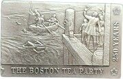 5 Dollars Boston Tea Party, Barbados, 2023 reverse image