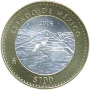 100 Pesos Estado de México, Mexico, 2006 reverse image