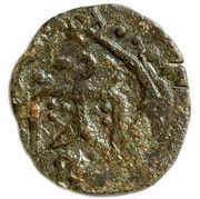 Pul "Three-legged bird-shaped tamga and ornament"- Anepigraphic - Mamay Ordu obverse image