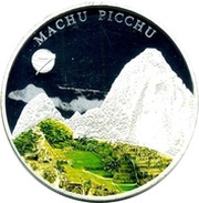 100 Tögrög Machu Picchu; colorized, Mongolia, 2008 reverse image