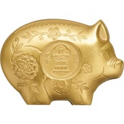 1000 Tögrög Gilded Jolly Pig obverse image