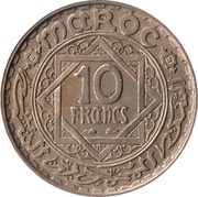 10 Francs - Mohammed V reverse image