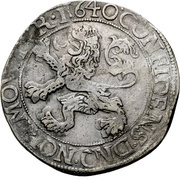 Daalder "Leeuwendaalder" knight facing right reverse image