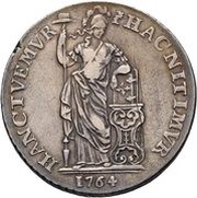3 Gulden Republic Arms, Netherlands, 1694-1786 reverse image