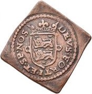 Duit Piedfort, Netherlands, 1663 reverse image